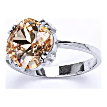 Prsten Prsten stříbrný se Swarovski krystalem light peach T 1225