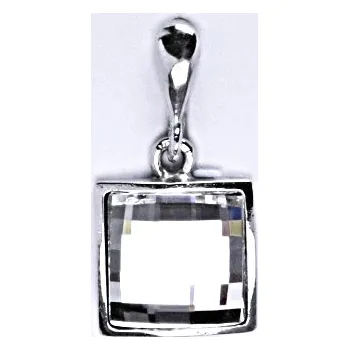 Šperk 1 Přívěšek ze stříbra s čirým krystalem Swarovski P 1305/22
