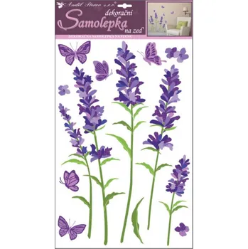 Samolepící dekorace Samolepicí dekorace na stěnu levandule 10189 / Samolepky na zeď ( 50 x 32 cm ) Room Decor