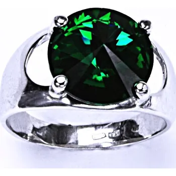 Prsten Stříbrný prsten, krystal Swarovski, emerald, šperky s krystaly, T 1188