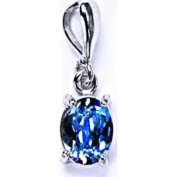 Přívěsek Stříbrný přívěšek, krystal Swarovski krystal, akvamarin, šperky s krystaly, P 1245/22