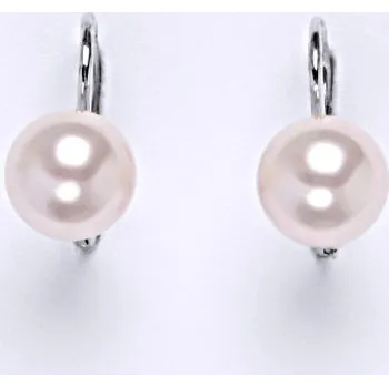 Náušnice Stříbrné náušnice Swarovski perly rosaline 8 mm NK 1183