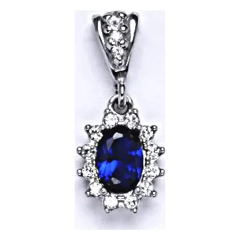 Přívěsek Stříbrný přívěsek, zirkon spinel, Kate, čiré zirkony, přívěšek ze stříbra, P 1480/2