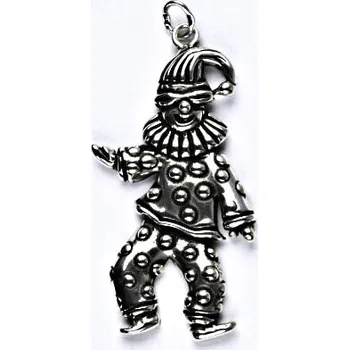 Přívěsek Stříbrný přívěsek klaun s patinou, přívěsek ze stříbra, P 240