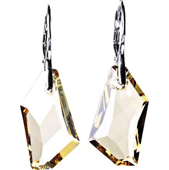 Náušnice Stříbrné náušnice se Swarovski krystalem, patent 10