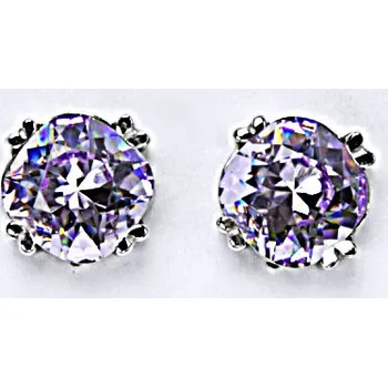 Náušnice Stříbrné náušnice, krystal Swarovski, lavender, šperky s krystaly, NŠ 1225