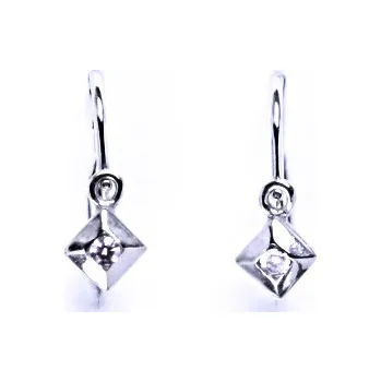 Náušnice Náušnice se zirkony stříbrné, šperk VE 39