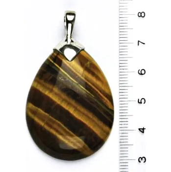 Přívěsek Přírodní tygří oko, stříbrný přívěšek s tygřím okem, přívěsek, stříbro, 17,16 g