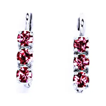 Náušnice Náušnice krystal Swarovski fuchsie NK 1323