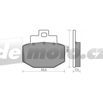 Brzdová destička Vespa GT 200 L 2003-2006 brzdové destičky zadní NHC AK-150