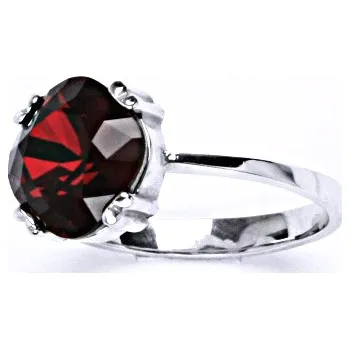 Prsten Stříbrný prsten s krystalem swarovski Siam,šperk T 1225