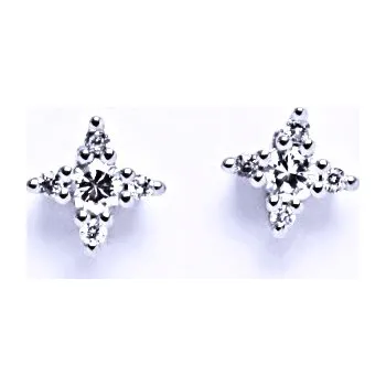 Náušnice Stříbrné naušnice se zirkonem na šroubek, náušnice ze stříbra VE 60