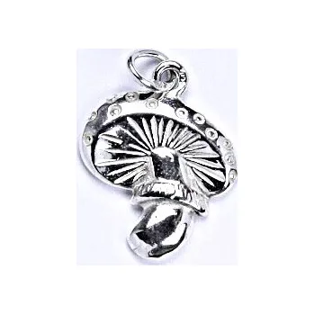 Přívěsek Stříbrný přívěšek, přívěšek ze stříbra, houba, P 921