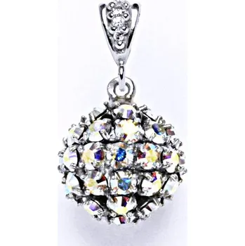 Přívěsek Koule se Swarovski krystalem AB crystal přívěsek stříbrný P 1369/2