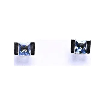 Náušnice Stříbrné naušnice se zirkonem na šroubek, náušnice ze stříbra VE 98