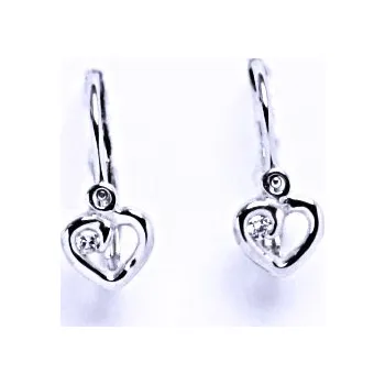 Náušnice Dětské naušnice se zirkony stříbrné VE 248