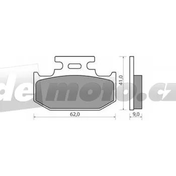 Brzdová destička Kawasaki KDX 220 R A4-A12/A6F 1997-2006 brzdové destičky zadní NHC CU-1