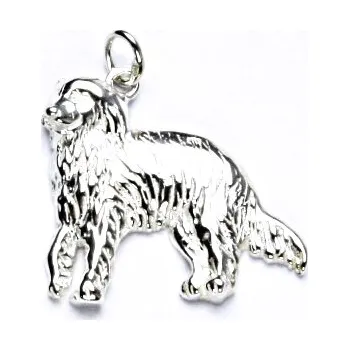 Přívěsek Stříbrný přívěsek,pes, irský setr, přívěsek ze stříbra, P 108