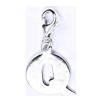 Přívěsek Stříbrný přívěšek písmenko Q na karabince, P 904
