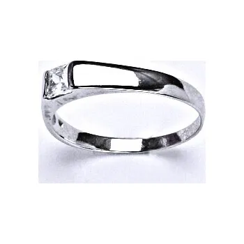 Prsten Stříbrný prsten se syntetickým čirým zirkonem,prsten ze stříbra,T 1442