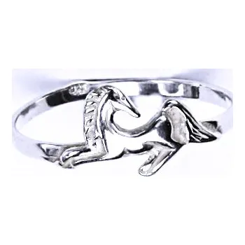 Prsten Stříbrný prsten, stříbrné šperky, kůň, T 60