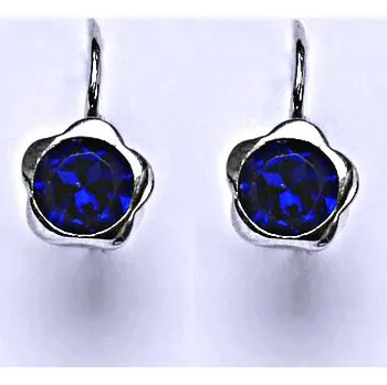 Náušnice Elegantní stříbrné náušnice se syntetickým spinelem, kytička NK 1271