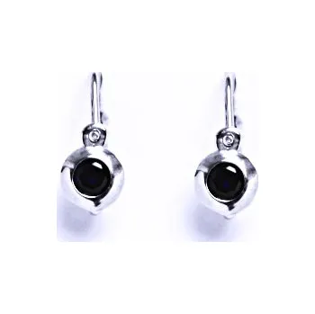 Náušnice Stříbrné naušnice se zirkony (barva Spinel)NK 1319