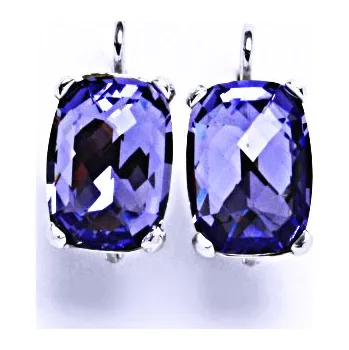 Náušnice Stříbrné náušnice s krystalem Swarovski tanzanit, NK 1283