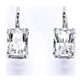 Náušnice Stříbrné náušnice se syntetickým čirým zirkonem, NK 1446