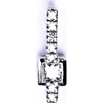 Šperk Stříbrný přívěšek ,čiré zirkony - VP 82 (zirkon 4x4 mm)