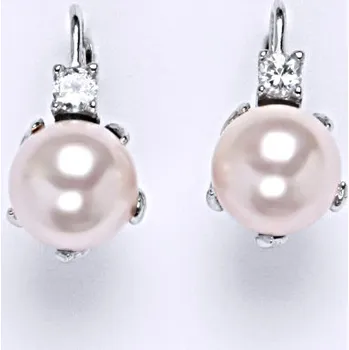 Náušnice Stříbrné náušnice Swarovski perly rosaline NK 1190