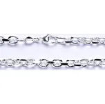 Stříbrný silný řetízek na krk, šperk 50 cm