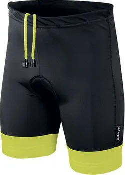 cyklistické kraťasy Etape Junior dětské kalhoty  s vložkou černé/žluté fluo