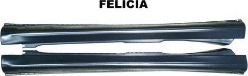 Plastové prahy Škoda Felicia- 2 kusy Jemný desén (Kvalitní provedení)