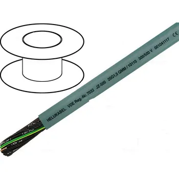 elektrický kabel HELUKABEL Kabel JZ-500 licna CU 6x0,5mm2 PVC 300/500V H05VV5-F