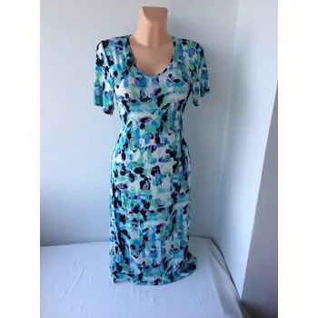 Dámské šaty Šaty LADRA 38, Barva Tyrkysová, Velikost M 38 , Materiál 96% Viskoza 4% Lycra