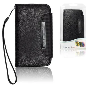 Pouzdro na mobilní telefon ForCell ForCell Portfelik Flip Black Pouzdro na mobilní telefon Black pro iPhone 5