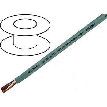 elektrický kabel HELUKABEL Kabel LiYY licna CU 2x0,34mm2 PVC šedá 500V LIYCY, LIYY