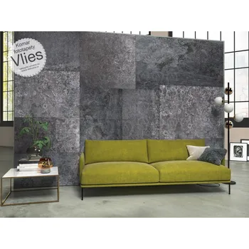 Fototapeta Vliesová fototapeta Mramor vzorované mramorové desky Černý jantar XXL4-062 Ambra Nera / obrazové tapety a fototapety na zeď Komar (368 x 248 cm)