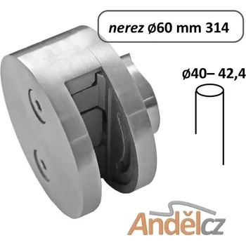 Zábradlí Držák skla Kruhový P60 krajový na trubku