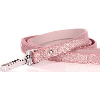 Vodítko pro psa Argi Milk&Pepper 120 cm/10 mm třpytivé/růžové