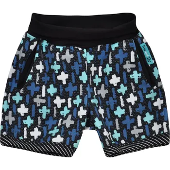 bavlněné kraťasy s modrými křížky