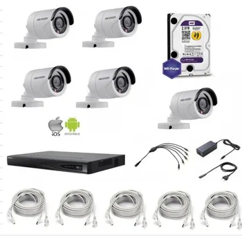 Kompletní kamerový systém Kamerový set venkovní Hikvision Ip Full Hd 05 - v rozlišení 1080p, 5 IP kamer Speciální cena pro registrované