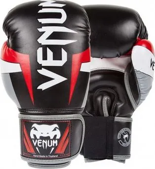 Boxerské rukavice Venum Elite boxerské rukavice černé/červené/šedé