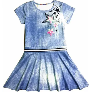 Dívčí šaty Dětské šaty riflový vzhled modré vel.4