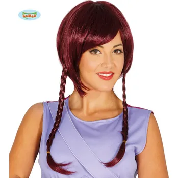 Paruka Guirca Fiestas Španělsko Paruka hnědá a pletýnkami D