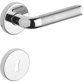 Rostex Real/SNH rozetové dveřní kování - klika - knoflík pro klíč Cr