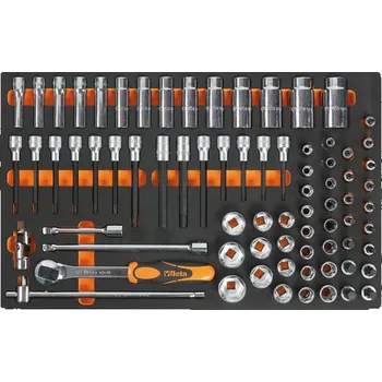 PROFILOVANÁ MĚKKÁ PODESTA SE SADOU 75 KS. NÁSAD A PŘÍSLUŠENSTVÍ, MODEL 2450/M120 (Měkká přihrádka tvarovaná za tepla, se sadou nástrojů)