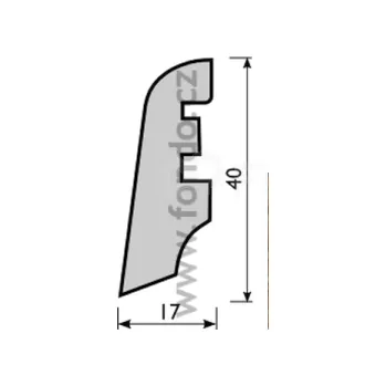 soklová lišta K-Produkt KP40 Dub kouřový 2593 soklová lišta | cena za bm