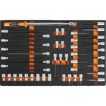 PROFILOVANÁ MĚKKÁ PODESTA SE SADOU 46 KS. NÁSAD A PŘÍSLUŠENSTVÍ, MODEL 2450/M121 (Měkká přihrádka tvarovaná za tepla, se sadou nástrojů)